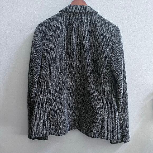 Talbots Textured Tweed Jacket Blazer Front Pockets Two tone Buttons Old Money M - Picture 6 of 9